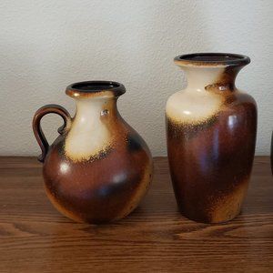 Vintage Scheurich Keramik W Germany Vase Jug Fat Lava Mid Century Modern Pottery